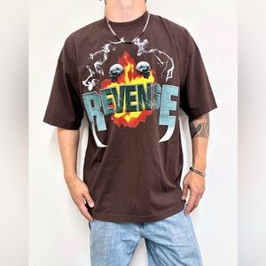 NWT EXPLOSION TEE CHOCOLATE Brown Graphic T-Shirt medium